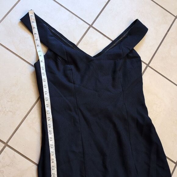 NWT Dessy Collection Dress Criss Cross Back Trumpet Gown Navy Blue 16 - Picture 4 of 12